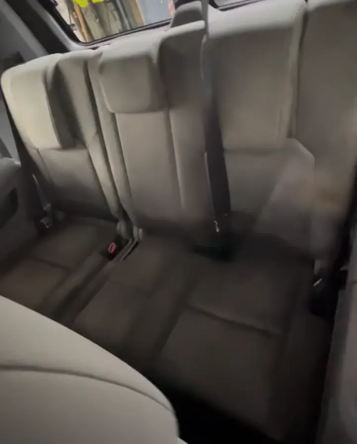 The same rear seat after the detail: clean, even fabric